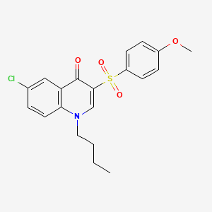 molecular formula C20H20ClNO4S B2608311 1-butyl-6-chloro-3-(4-methoxybenzenesulfonyl)-1,4-dihydroquinolin-4-one CAS No. 899214-45-0