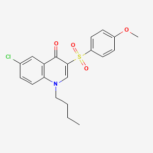 1-butyl-6-chloro-3-((4-methoxyphenyl)sulfonyl)quinolin-4(1H)-one