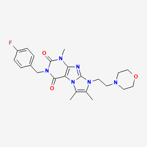 3-(4-fluorobenzyl)-1,6,7-trimethyl-8-(2-morpholinoethyl)-1H-imidazo[2,1-f]purine-2,4(3H,8H)-dione