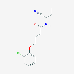 molecular formula C14H17ClN2O2 B2608315 4-(2-chlorophenoxy)-N-(1-cyanopropyl)butanamide CAS No. 1311687-53-2