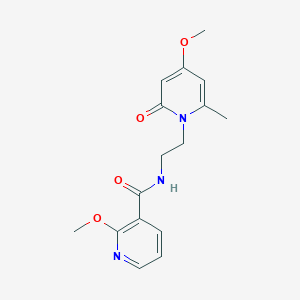 2-methoxy-N-(2-(4-methoxy-6-methyl-2-oxopyridin-1(2H)-yl)ethyl)nicotinamide