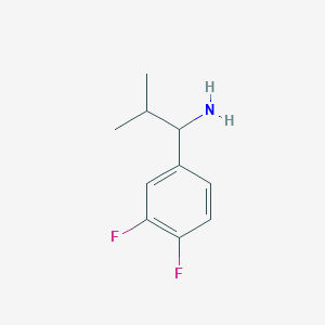 molecular formula C10H13F2N B2608338 1-(3,4-Difluorophenyl)-2-methylpropan-1-amine CAS No. 1021031-68-4