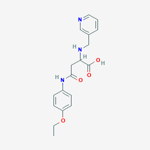 molecular formula C18H21N3O4 B2608344 3-[(4-ethoxyphenyl)carbamoyl]-2-{[(pyridin-3-yl)methyl]amino}propanoic acid CAS No. 1046801-41-5