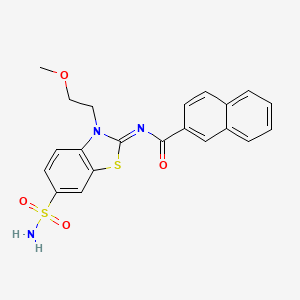 (Z)-N-(3-(2-methoxyethyl)-6-sulfamoylbenzo[d]thiazol-2(3H)-ylidene)-2-naphthamide