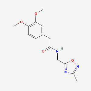 molecular formula C14H17N3O4 B2608353 2-(3,4-dimethoxyphenyl)-N-[(3-methyl-1,2,4-oxadiazol-5-yl)methyl]acetamide CAS No. 1235141-79-3