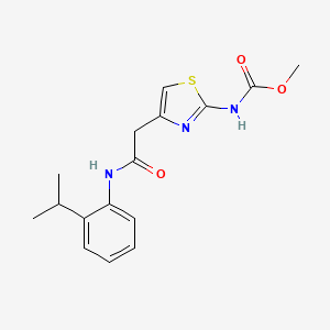 Methyl (4-(2-((2-isopropylphenyl)amino)-2-oxoethyl)thiazol-2-yl)carbamate