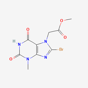 molecular formula C9H9BrN4O4 B2608362 Methyl 2-(8-bromo-3-methyl-2,6-dioxopurin-7-yl)acetate CAS No. 332388-35-9