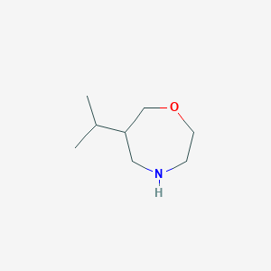 molecular formula C8H17NO B2608363 6-(propan-2-yl)-1,4-oxazepane CAS No. 1860126-79-9