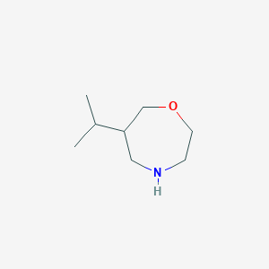 molecular formula C8H17NO B2608363 6-Propan-2-yl-1,4-oxazepane CAS No. 1860126-79-9