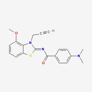 4-(dimethylamino)-N-(4-methoxy-3-prop-2-ynyl-1,3-benzothiazol-2-ylidene)benzamide