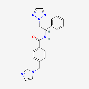 4-((1H-imidazol-1-yl)methyl)-N-(1-phenyl-2-(2H-1,2,3-triazol-2-yl)ethyl)benzamide