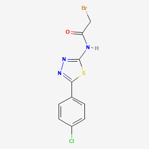 molecular formula C10H7BrClN3OS B2608409 2-bromo-N-[5-(4-chlorophenyl)-1,3,4-thiadiazol-2-yl]acetamide CAS No. 21123-39-7