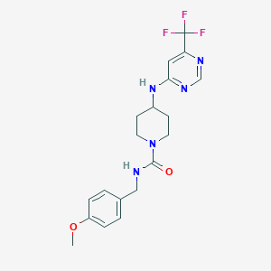 N-[(4-Methoxyphenyl)methyl]-4-[[6-(trifluoromethyl)pyrimidin-4-yl]amino]piperidine-1-carboxamide