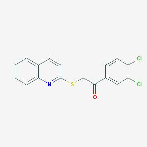 molecular formula C17H11Cl2NOS B2608427 1-(3,4-dichlorophenyl)-2-(quinolin-2-ylsulfanyl)ethan-1-one CAS No. 690642-97-8