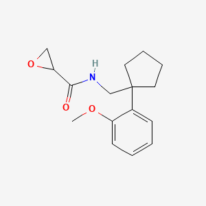 molecular formula C16H21NO3 B2608428 N-[[1-(2-Methoxyphenyl)cyclopentyl]methyl]oxirane-2-carboxamide CAS No. 2411260-77-8