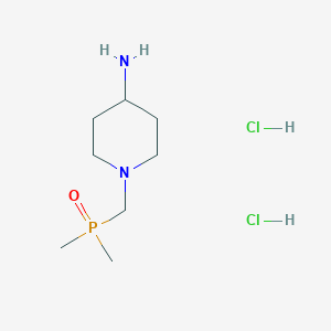 molecular formula C8H21Cl2N2OP B2608429 1-(Dimethylphosphorylmethyl)piperidin-4-amine;dihydrochloride CAS No. 2503204-69-9