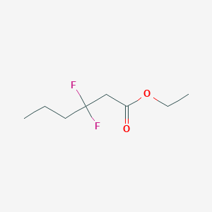 molecular formula C8H14F2O2 B2608434 3,3-Difluorohexanoic acid ethyl ester CAS No. 175286-67-6