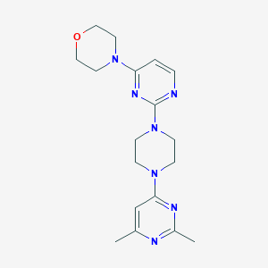 molecular formula C18H25N7O B2608443 4-{2-[4-(2,6-Dimethylpyrimidin-4-yl)piperazin-1-yl]pyrimidin-4-yl}morpholine CAS No. 2415527-04-5