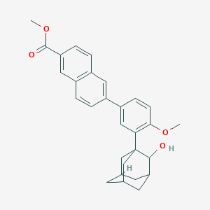 molecular formula C29H30O4 B2608445 Methyl 6-[3-(2-hydroxyadamantan-1-yl)-4-methoxyphenyl]naphthalene-2-carboxylate CAS No. 2188279-72-1