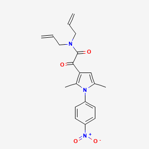 molecular formula C20H21N3O4 B2608467 N,N-diallyl-2-[2,5-dimethyl-1-(4-nitrophenyl)-1H-pyrrol-3-yl]-2-oxoacetamide CAS No. 633318-59-9
