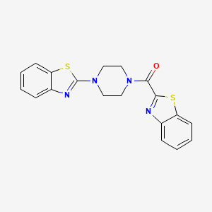 molecular formula C19H16N4OS2 B2608468 Benzo[d]thiazol-2-yl(4-(benzo[d]thiazol-2-yl)piperazin-1-yl)methanone CAS No. 681159-63-7