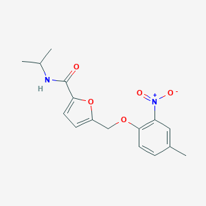 molecular formula C16H18N2O5 B260849 N-ISOPROPYL-5-[(4-METHYL-2-NITROPHENOXY)METHYL]-2-FURAMIDE 