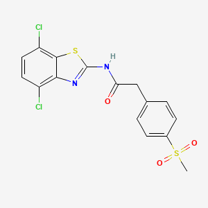 N-(4,7-dichlorobenzo[d]thiazol-2-yl)-2-(4-(methylsulfonyl)phenyl)acetamide