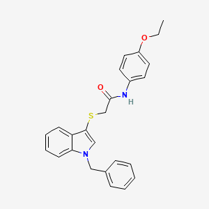 2-(1-benzylindol-3-yl)sulfanyl-N-(4-ethoxyphenyl)acetamide