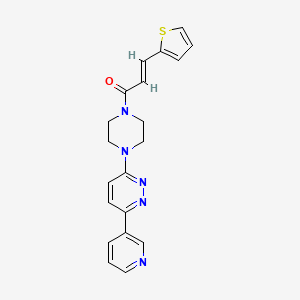 (E)-1-(4-(6-(pyridin-3-yl)pyridazin-3-yl)piperazin-1-yl)-3-(thiophen-2-yl)prop-2-en-1-one