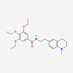 molecular formula C25H34N2O4 B2608497 3,4,5-triethoxy-N-(2-(1-methyl-1,2,3,4-tetrahydroquinolin-6-yl)ethyl)benzamide CAS No. 946280-88-2
