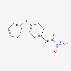 molecular formula C14H9NO3 B2608498 2-[(E)-2-nitrovinyl]dibenzo[b,d]furan CAS No. 897545-79-8