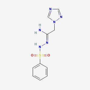 N'-[2-(1H-1,2,4-triazol-1-yl)ethanimidoyl]benzenesulfonohydrazide