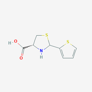 molecular formula C8H9NO2S2 B2608509 (R)-2-Thiophen-2-ylthiazolidine-4-carboxylic acid CAS No. 201942-94-1