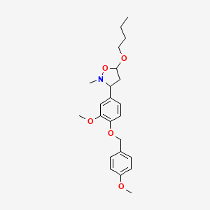 5-Butoxy-3-{3-methoxy-4-[(4-methoxybenzyl)oxy]phenyl}-2-methyltetrahydroisoxazole