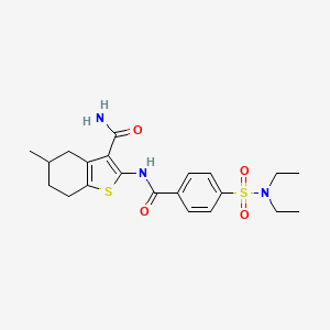 2-(4-(N,N-diethylsulfamoyl)benzamido)-5-methyl-4,5,6,7-tetrahydrobenzo[b]thiophene-3-carboxamide