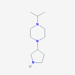 molecular formula C11H23N3 B2608516 1-(Propan-2-yl)-4-(pyrrolidin-3-yl)piperazine CAS No. 1250728-21-2