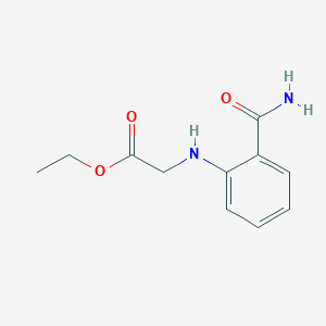 molecular formula C11H14N2O3 B2608526 Ethyl 2-[(2-carbamoylphenyl)amino]acetate CAS No. 105234-33-1