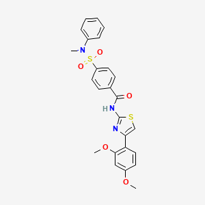molecular formula C25H23N3O5S2 B2608528 N-[4-(2,4-dimethoxyphenyl)-1,3-thiazol-2-yl]-4-[methyl(phenyl)sulfamoyl]benzamide CAS No. 361171-06-4