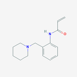 molecular formula C15H20N2O B2608532 N-[2-(Piperidin-1-ylmethyl)phenyl]prop-2-enamide CAS No. 2361639-42-9