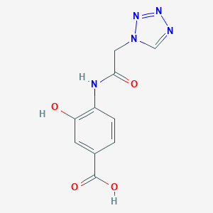 molecular formula C10H9N5O4 B260855 3-HYDROXY-4-{[2-(1H-1,2,3,4-TETRAAZOL-1-YL)ACETYL]AMINO}BENZOIC ACID 