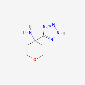 molecular formula C6H11N5O B2608559 4-(1h-1,2,3,4-Tetrazol-5-yl)oxan-4-amine CAS No. 1248180-39-3