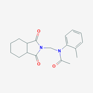 molecular formula C18H22N2O3 B260859 N-[(1,3-dioxooctahydro-2H-isoindol-2-yl)methyl]-N-(2-methylphenyl)acetamide 