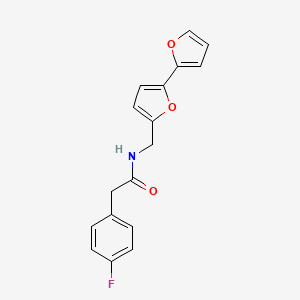 molecular formula C17H14FNO3 B2608631 N-([2,2'-bifuran]-5-ylmethyl)-2-(4-fluorophenyl)acetamide CAS No. 2034593-87-6