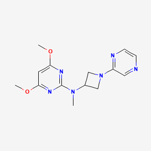4,6-Dimethoxy-N-methyl-N-(1-pyrazin-2-ylazetidin-3-yl)pyrimidin-2-amine