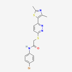 N-(4-bromophenyl)-2-((6-(2,4-dimethylthiazol-5-yl)pyridazin-3-yl)thio)acetamide