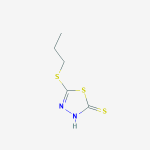 molecular formula C5H8N2S3 B026087 5-(Propylthio)-1,3,4-thiadiazole-2-thiol CAS No. 19921-88-1