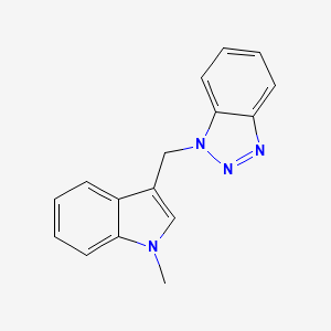 molecular formula C16H14N4 B2608717 1-[(1-methyl-1H-indol-3-yl)methyl]-1H-1,2,3-benzotriazole CAS No. 161533-36-4