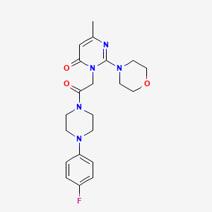3-(2-(4-(4-fluorophenyl)piperazin-1-yl)-2-oxoethyl)-6-methyl-2-morpholinopyrimidin-4(3H)-one