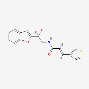 (2E)-N-[2-(1-benzofuran-2-yl)-2-methoxyethyl]-3-(thiophen-3-yl)prop-2-enamide