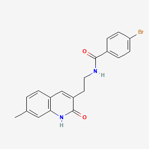 4-bromo-N-(2-(7-methyl-2-oxo-1,2-dihydroquinolin-3-yl)ethyl)benzamide